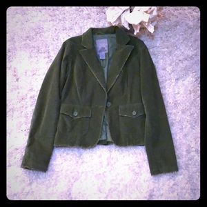Distressed green blazer